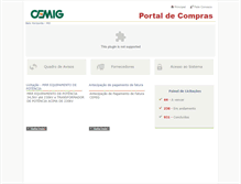 Tablet Screenshot of compras.cemig.com.br